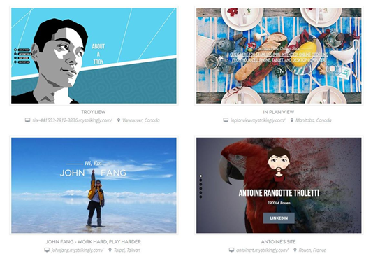 圖片取自Strikingly產品 圖片取自Strikingly產品